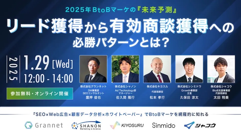 2025年BtoBマーケの『未来予測』リード獲得から有効商談獲得への必勝パターンとは？